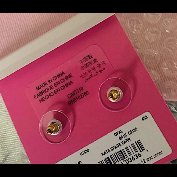 🆕🔥KATE ♠️ SPADE STUNNING&ELEGANT CLEAR&MULTICORED SPARKLING PAIR OF EARRINGS - Picture 5 of 5